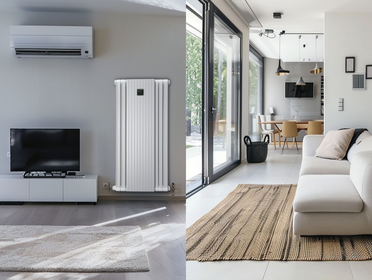 What is the difference between central heating and contemporary radiators?