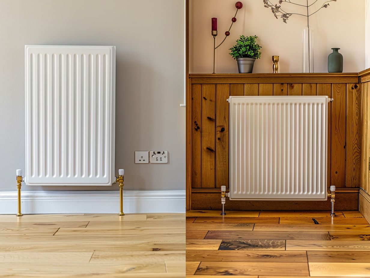 What are the main differences between Electric Heating and Type 22 Radiators?