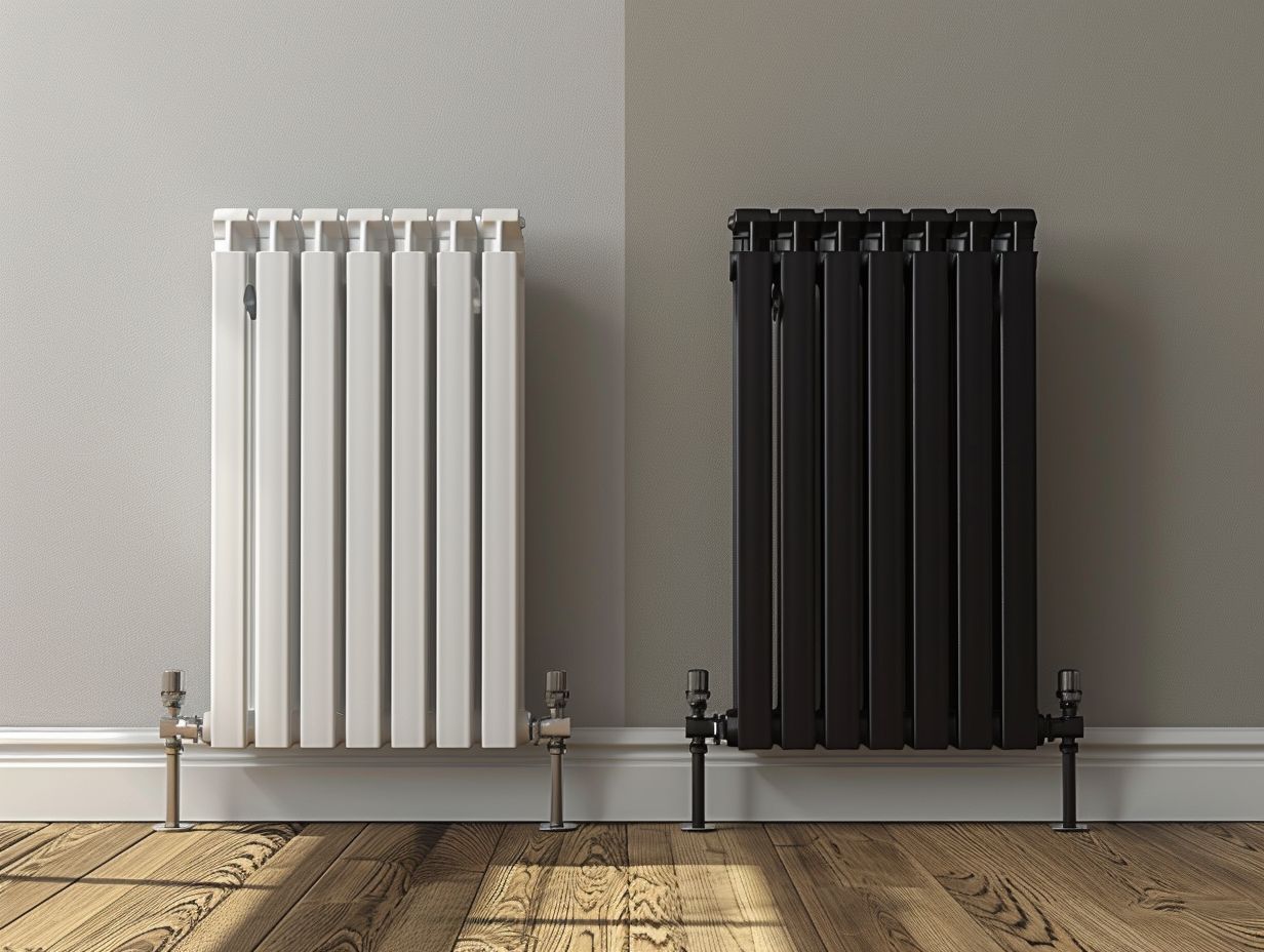 What is the difference between white heating and black heating radiators?