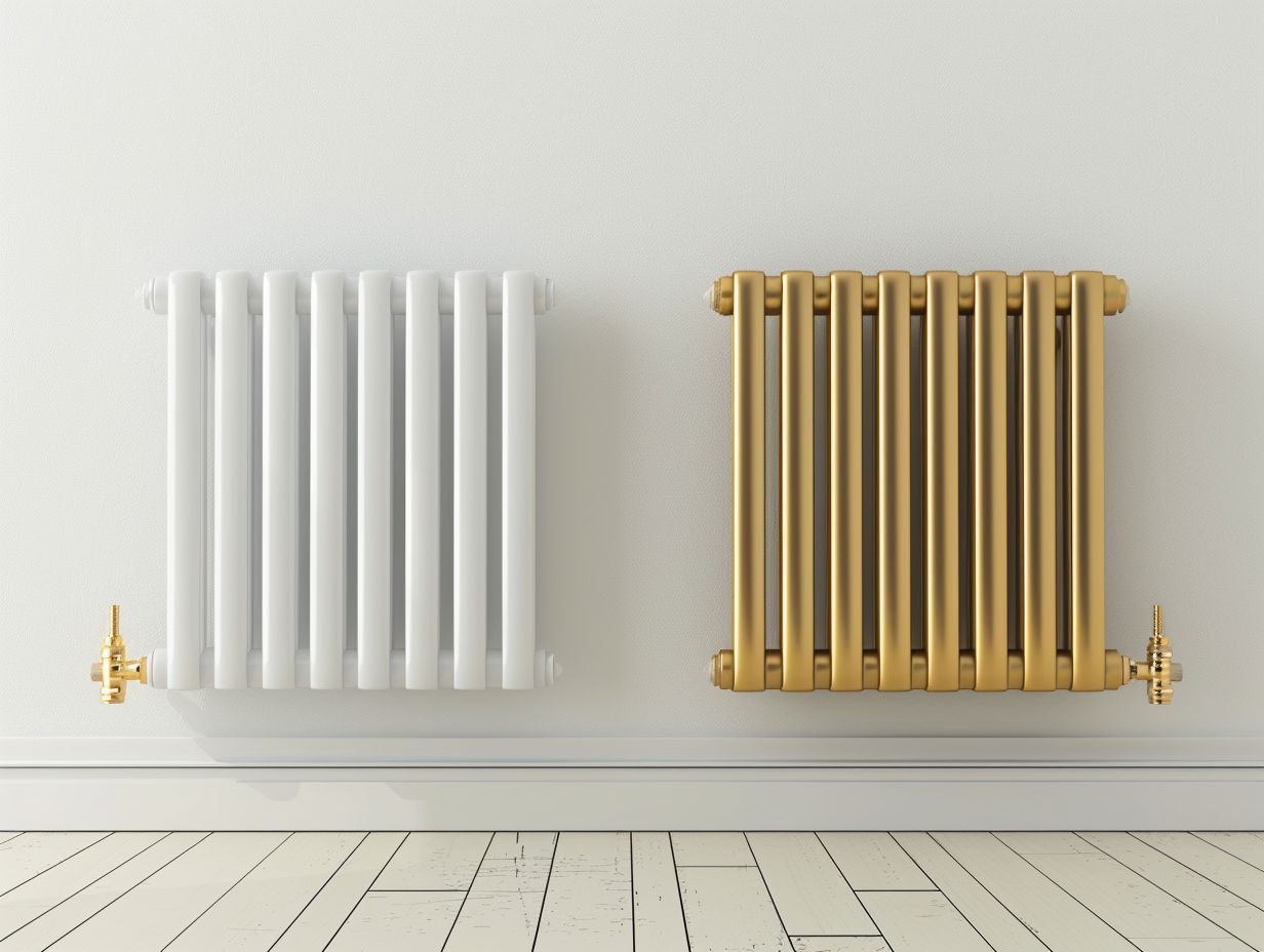 What is the difference between white heating and gold heating (radiators)?